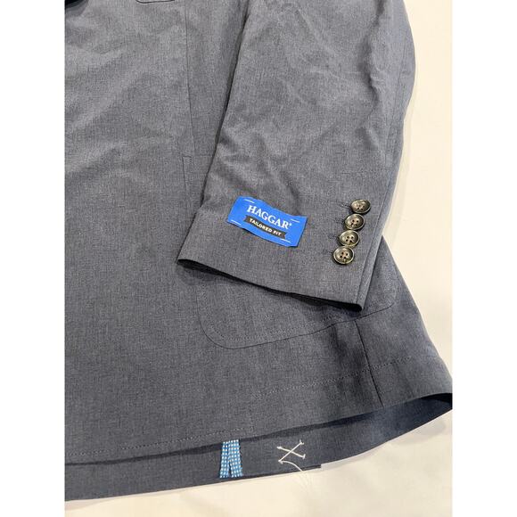 Haggar men blazer navy blue size XL - Picture 5 of 10
